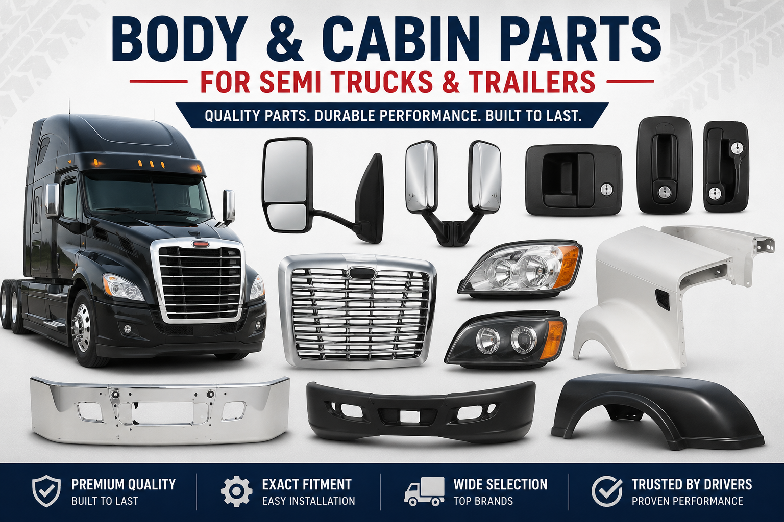 Body & Cabin Parts for Semi Trucks & Trailers | Fresno Truck Parts
