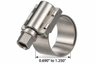 compare product 561.27412-B - All SS Lined Clamp 0.69 to 1.25in Breeze