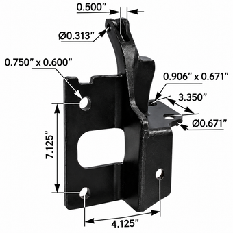 compare product 564.59618R - Bumper Bracket RH Kenworth