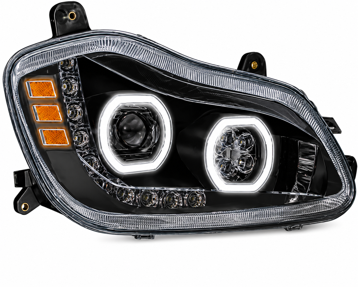 564.59091DBY - RH Black LED Halo Headlamp