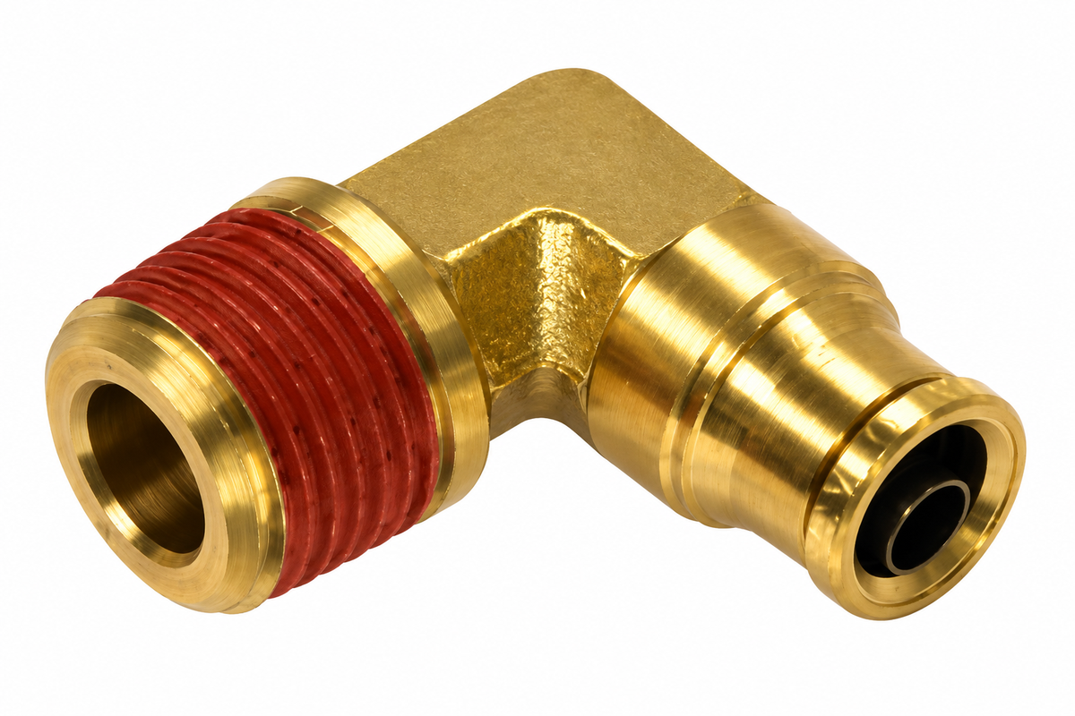 177.13B156D - Brass PLC Male Elbow