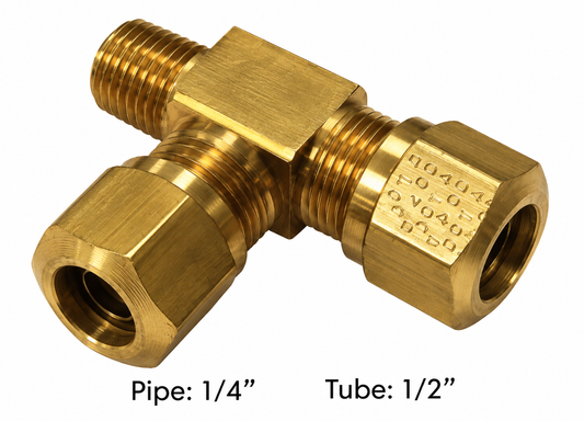 177.14718B - Male Run Tee DOT 1/2IN x 1/4NPT