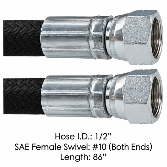 177.101186 - Discharge Hose 2 Fem SAE Swivel 86in FTL