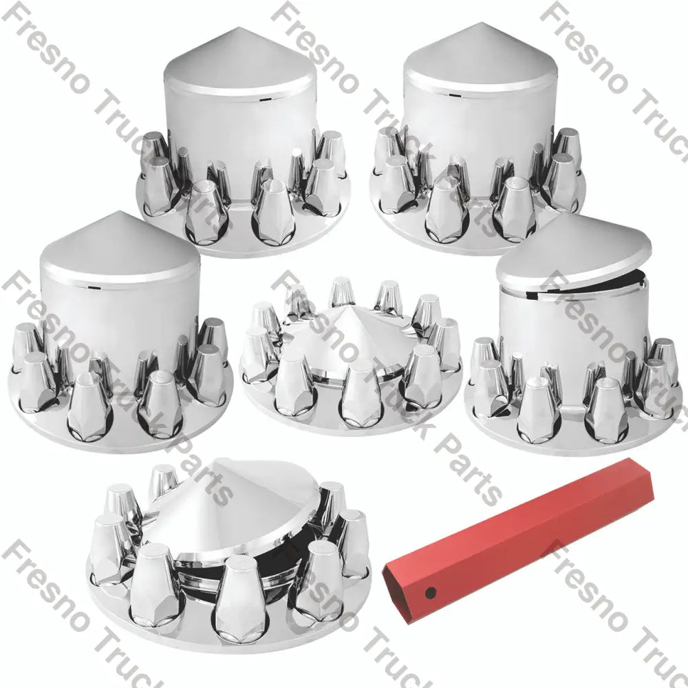 40231 Chrome Plastic ABS Complete Front & Rear Axle Cvr Set