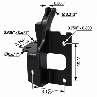 compare product Automann 564.59618L Bumper Bracket LH Kenworth T680
