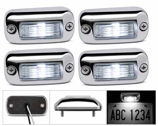 571.LD161L2-4 - License Light Chrome
