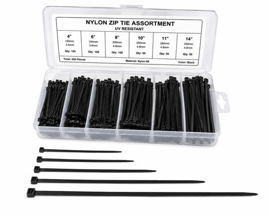 577.0414UVASST - Nylon Zip Tie Assort