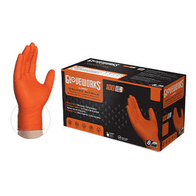 AMXGWON46100 - GLOVES NITRILE LRG O