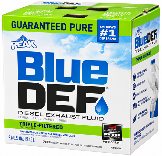 PEAK BlueDEF DEF002 Diesel Exhaust Fluid 2.5 Gallon API Certified
