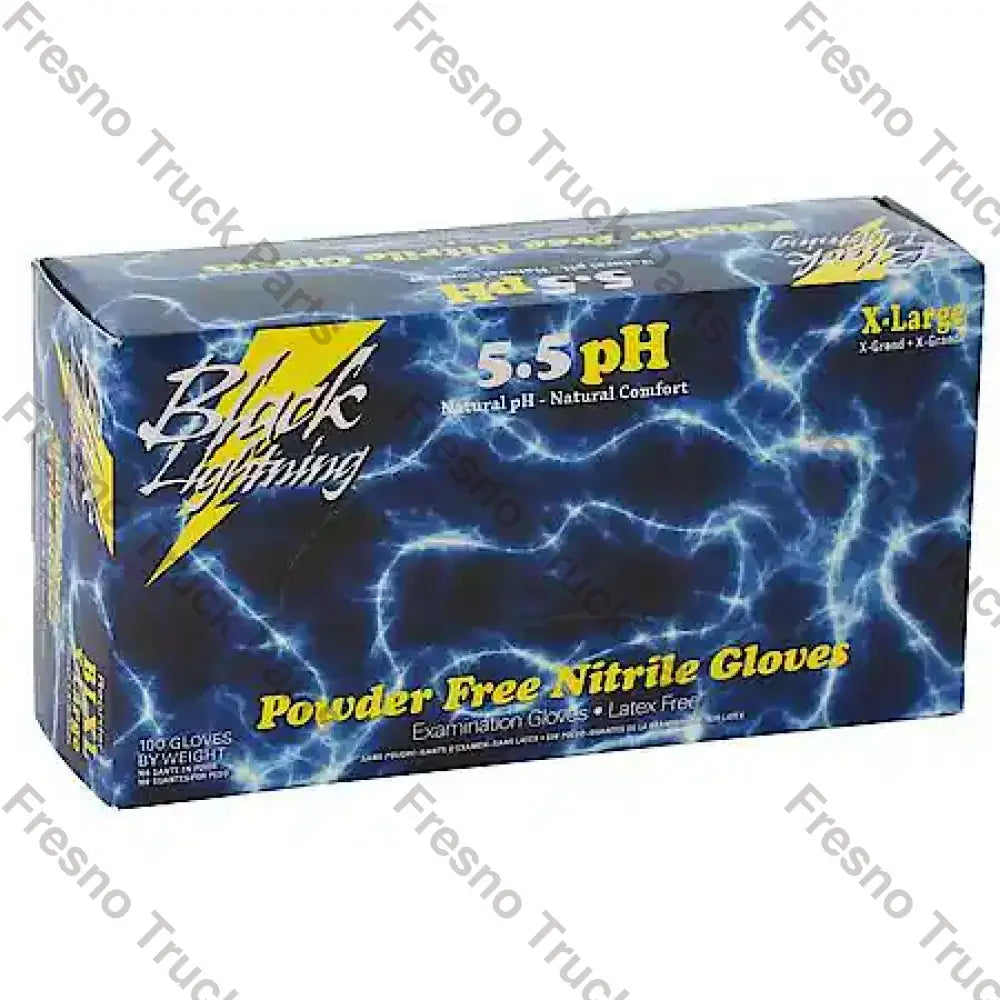 Black Lightning Nitrile Gloves – XL Black (6 mil Powder-Free Latex-Free) Disposable Nitrile Gloves
