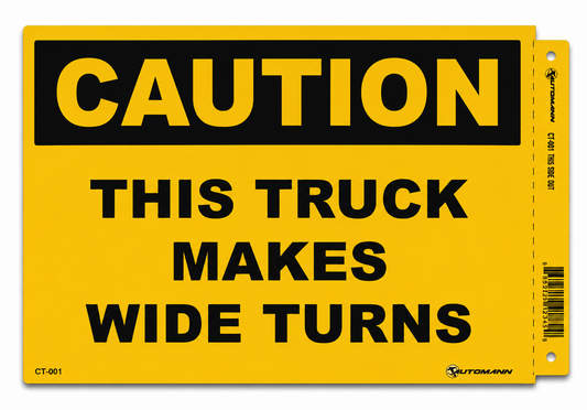 571.D117 - Decal CAUTION THIS TRUCK 11.75 X 17.25in