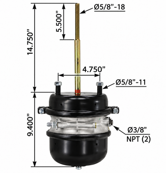 compare product 179.SB3030SXR - Spring Brake Chamber Sealed Special